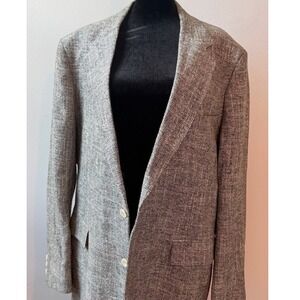 Vintage Shuttlers Mens Wear Wool Blazer Grey Speckled Tweed Sport Coat USA Made